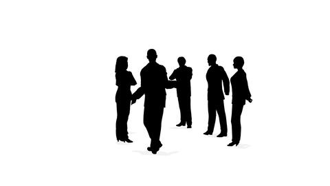 people consultation, zooming, rotating, silhouette