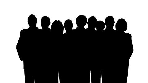 Crowd of people, heads
