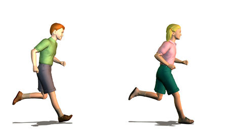 running child couple looping