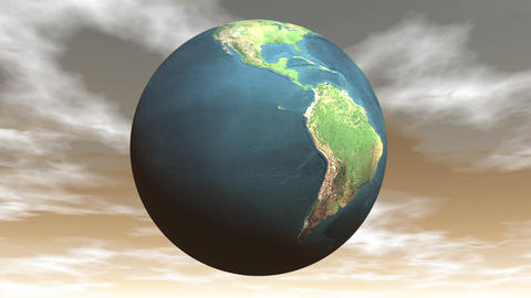 Seamless looping earth - 3D render