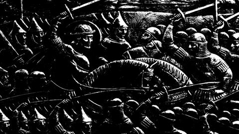 battle black and white