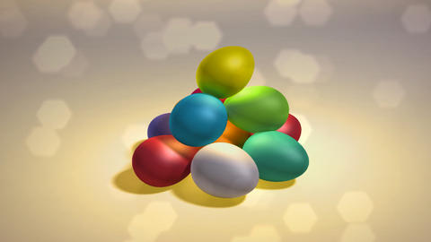 easter eggs hill background