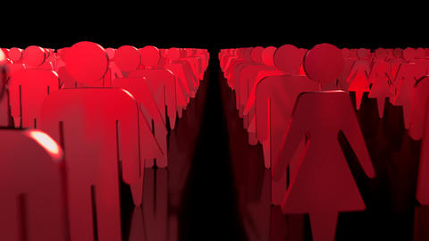 Male female crowd people icons business team sexes gender