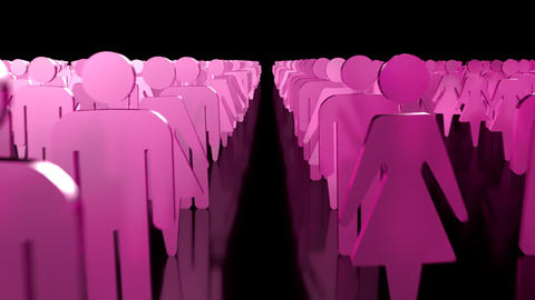 Male female crowd people icons business team sexes gender