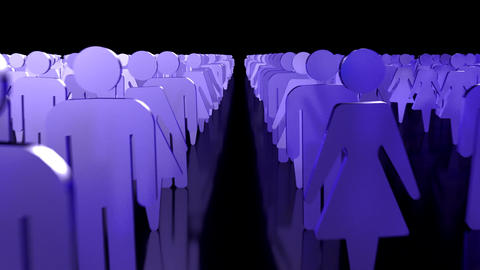 Male female crowd people icons business team sexes gender