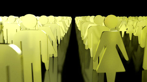 Male female crowd people icons business team sexes gender