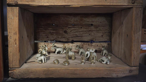 Souvenir shop of ceramics. 4K