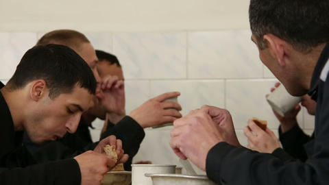 Lunch in the prison canteen