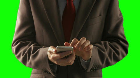 Businessman using his smartphone