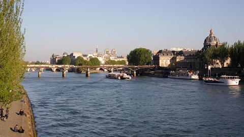 Notre Dame cathedral and the River Seine, Paris, France, Europe
