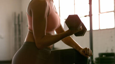 People training in crossfit gym