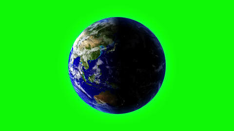 Planet Earth in universe or space rotates 360 degrees
