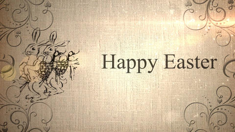 Happy Easter Animation with Easter Bunny Icons