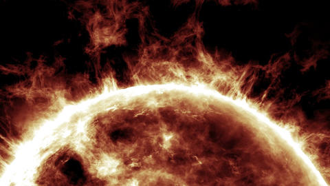 The sun star solar space animation red