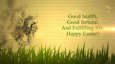 Happy Easter Animation with Easter Bunny Icons